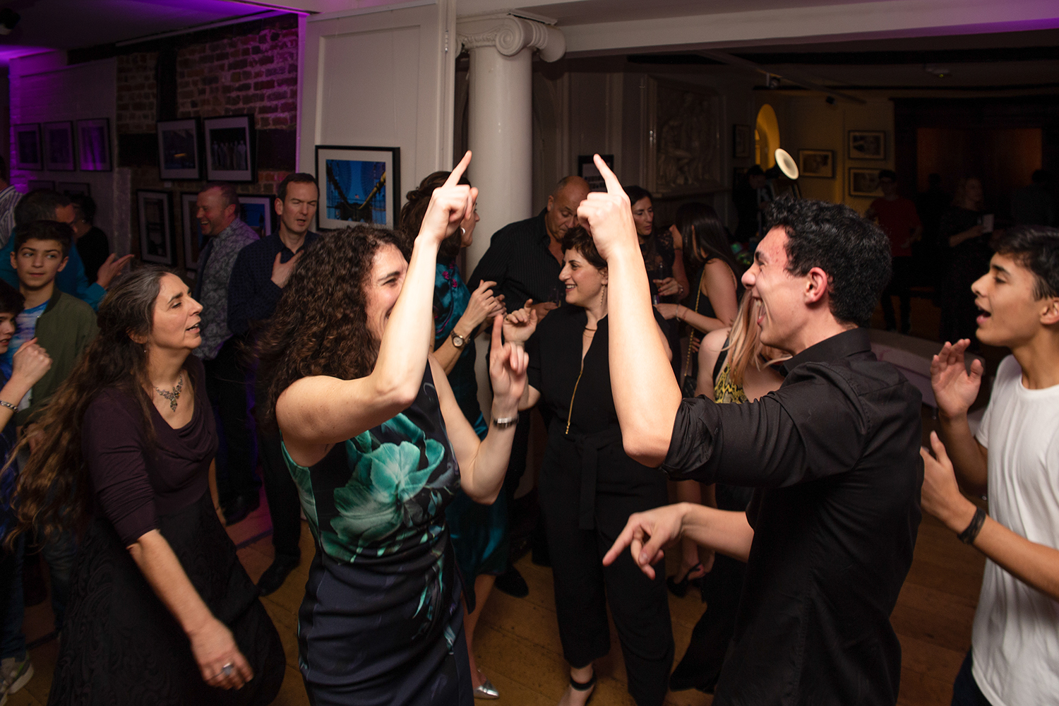 Guests dancing at a party