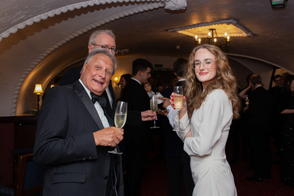 People chatting at corporate event