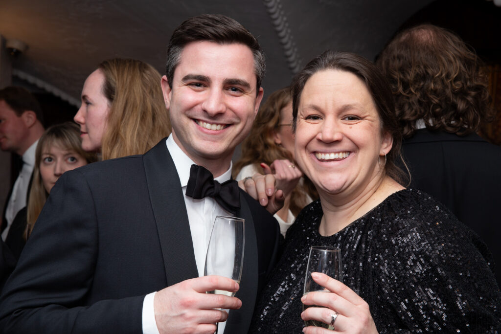 Couple at corporate event