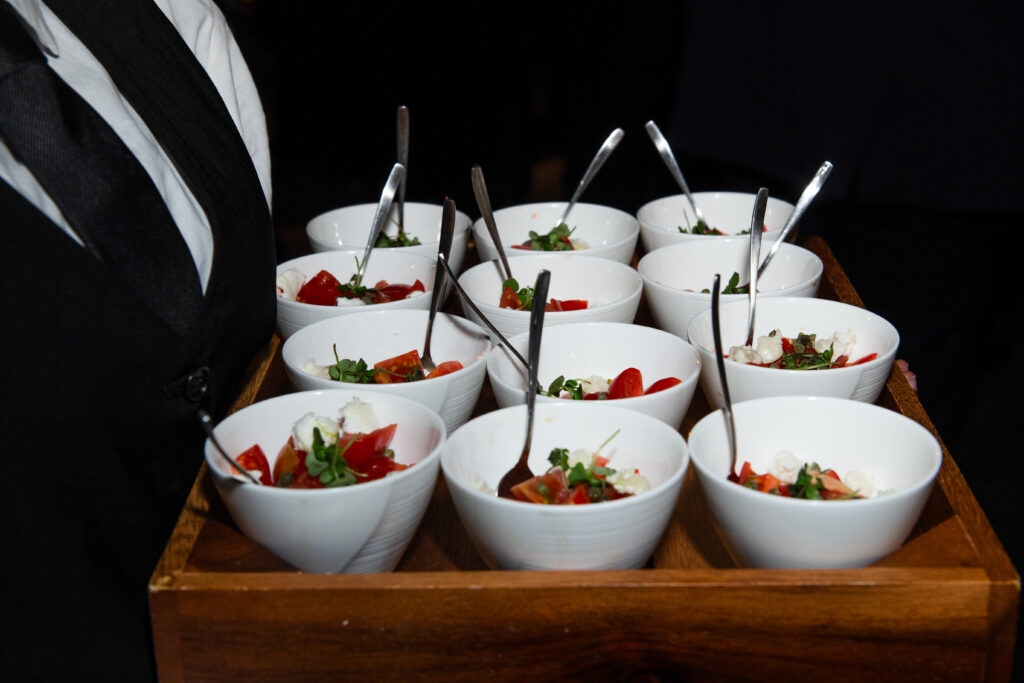 bowls of party food