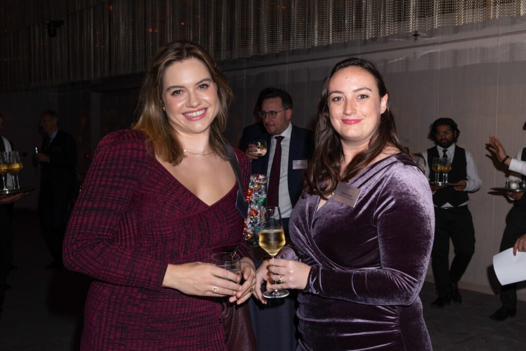 Two women at corporate event