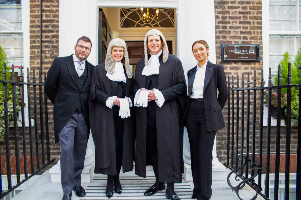 Barristers on silks day in wigs